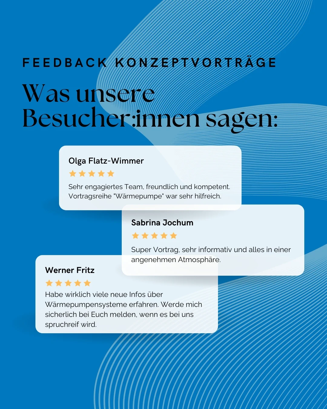 Besucherstimmen Brändle Konzeptvortrag