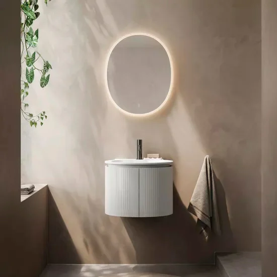 talsee flow Gästebad in Solid Surface Glacier White